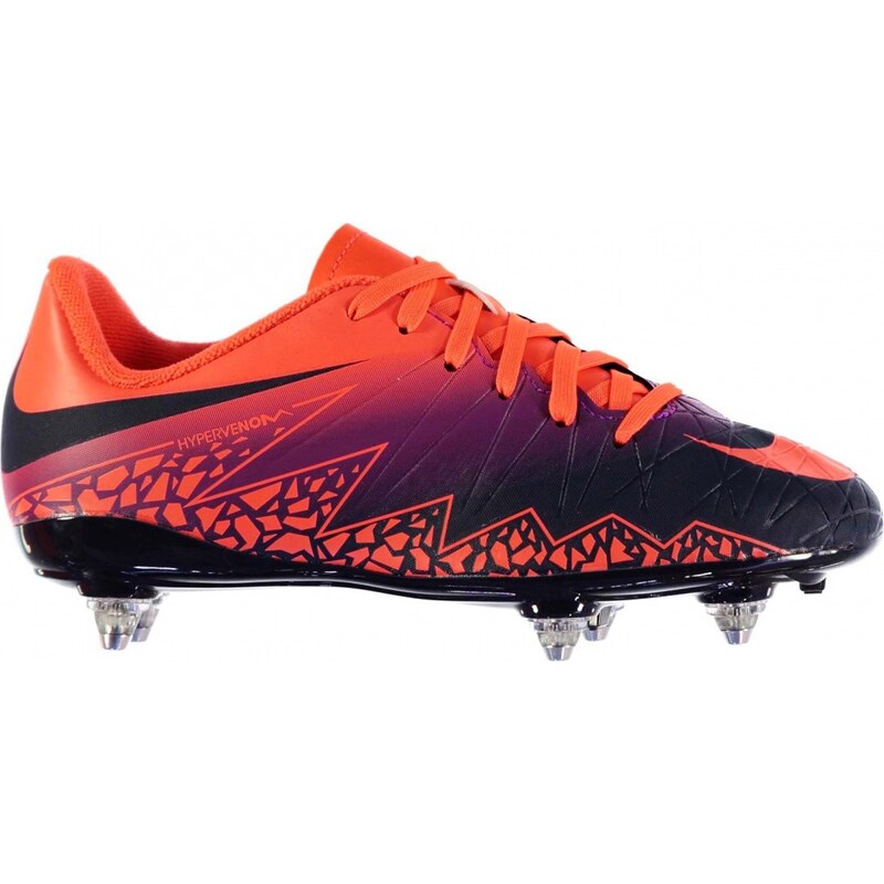 Nike Hypervenom Phelon SG Football Boots Junior, orange/purple