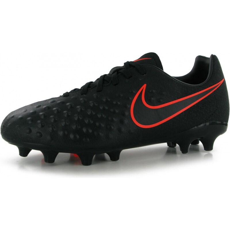 Nike Magista Opus FG Junior Boys Football Boots, black/crimson