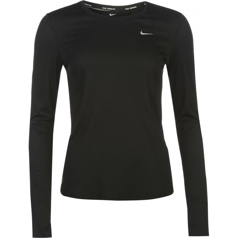 Nike Racer Long Sleeved Running Top Ladies, black