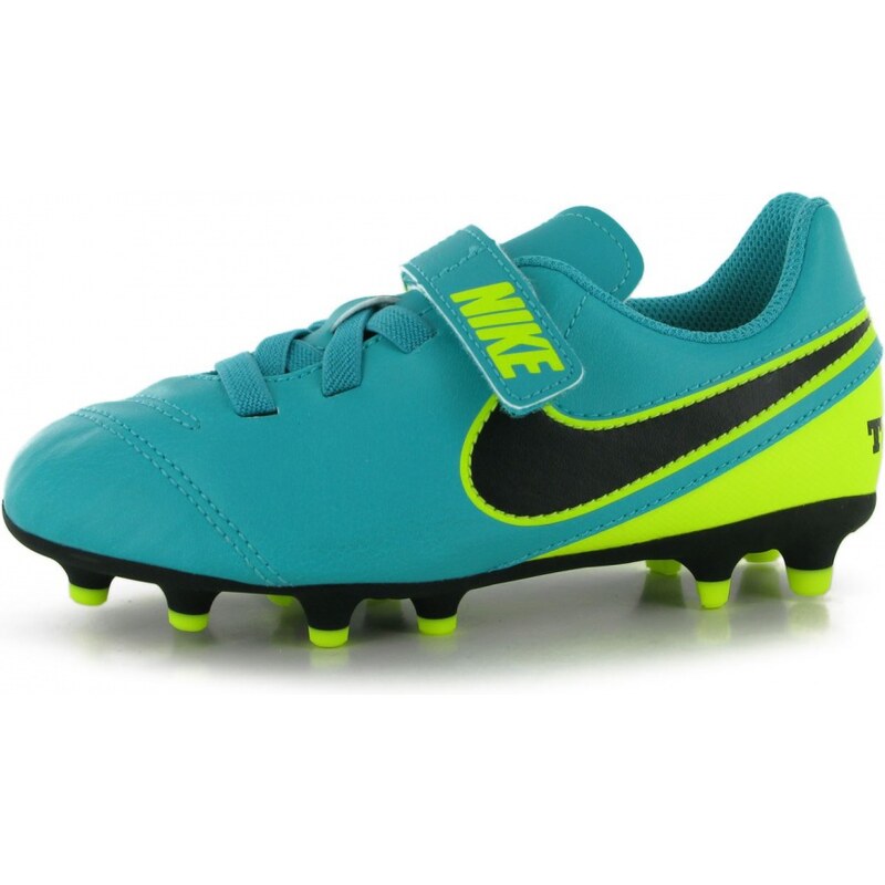 Nike Tiempo Rio FG Football Boots Childrens, jade/black