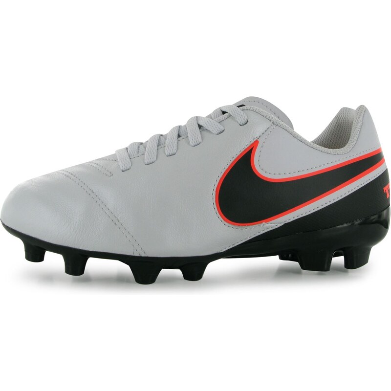 Nike Tiempo Legend VI FG Junior Football Boots, platimun/blk