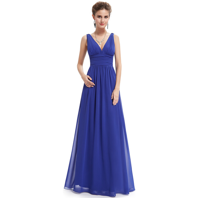 Ever Pretty plesové dlouhé šaty 9016 modrá
