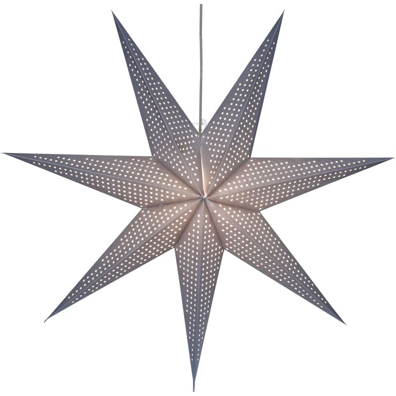 Star Trading Závěsná svítící hvězda Huss Grey 100 cm