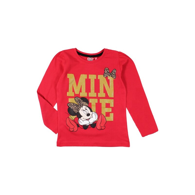 E plus M Dívčí tričko Minnie - červené