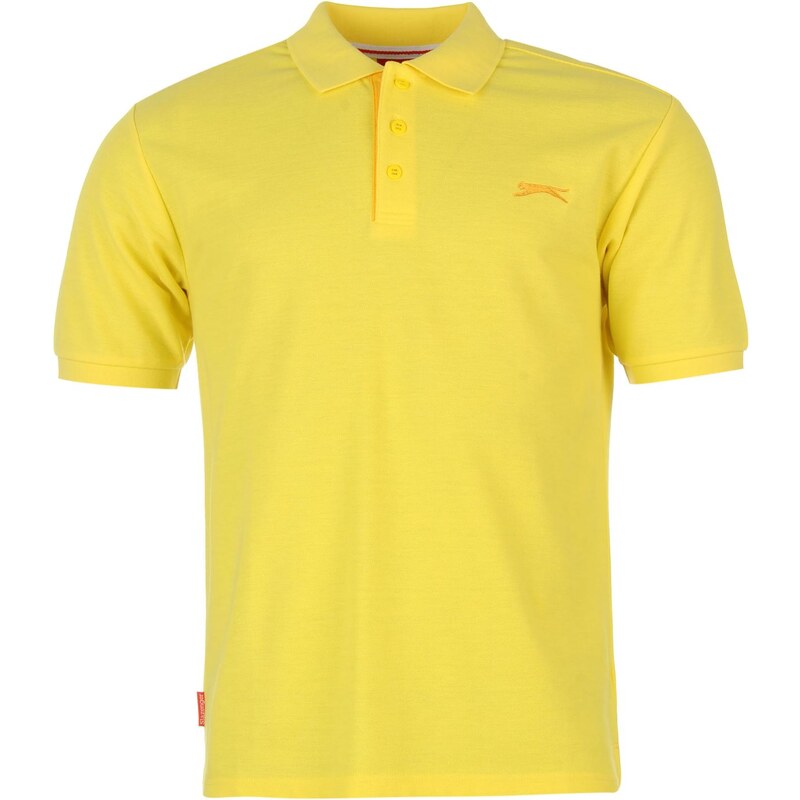 Slazenger Plain Polo Shirt Mens, yellow