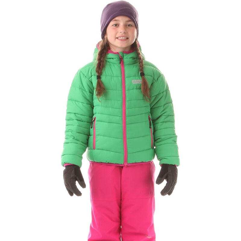 Dětská dvoubarevná zimní bunda Nordblanc Allegiance zelená