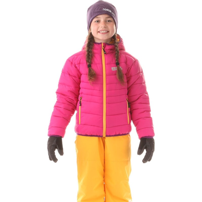 Dětská dvoubarevná zimní bunda Nordblanc Allegiance růžová