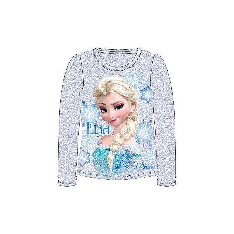 E plus M Dívčí tričko Frozen Elsa - šedé