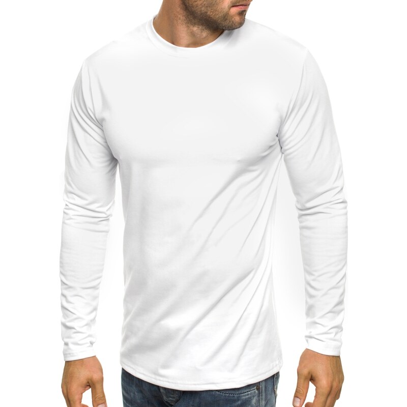 Street Star Bílé tričko s dlouhým rukávem WMX135