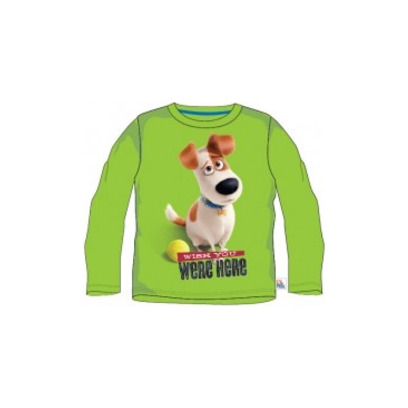 E plus M Chlapecké tričko Tajný život mazlíčků - zelené