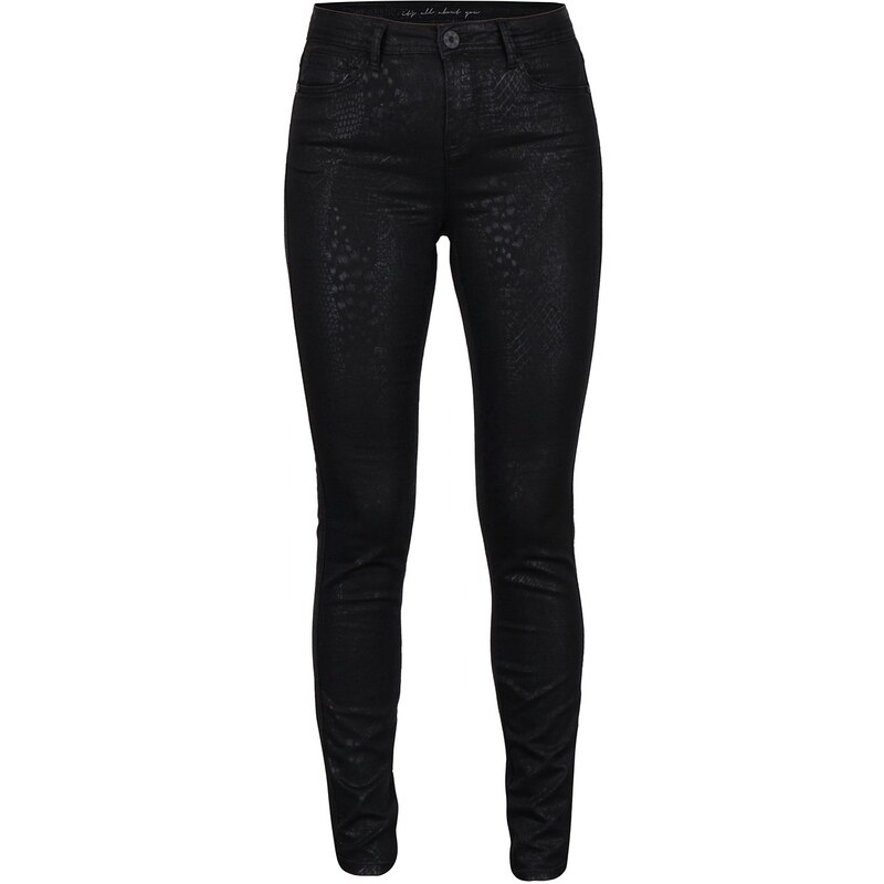 Černé vzorované dámské džíny PEP Olly