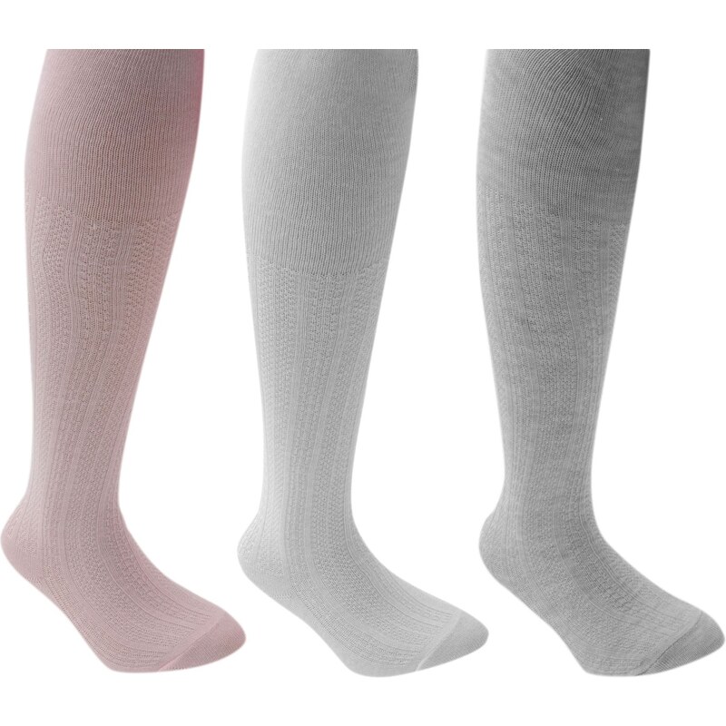 Miss Fiori 3 Pack Cable Tights Infant Tights, pink