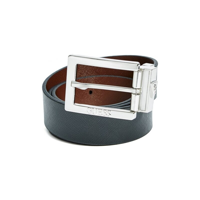GUESS GUESS Reversible Saffiano Belt - black and brown