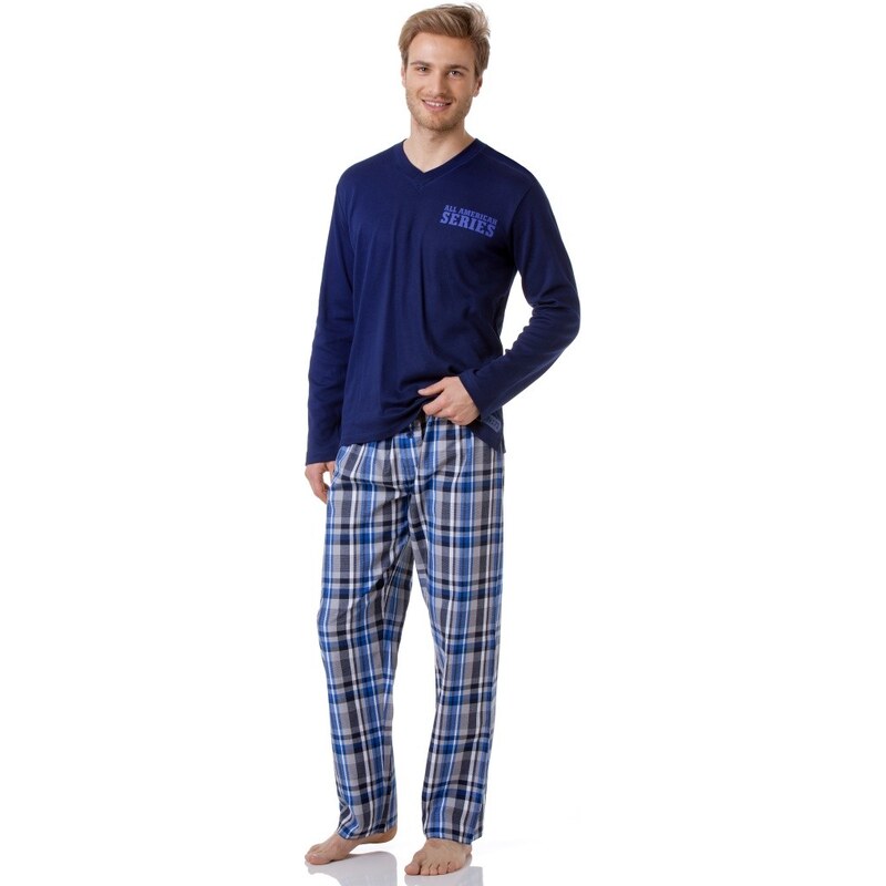 Pánské pyžamo Cotonella DU273 XL Petrolio, modrá - tmavě