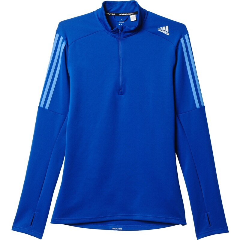 Pánské tričko adidas Response 1/2 Zip LS Tee Men modrá