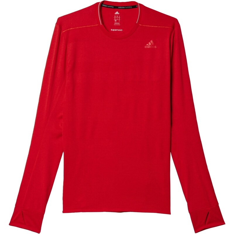 Pánské tričko adidas Supernova Long Sleeve Tee Men červená