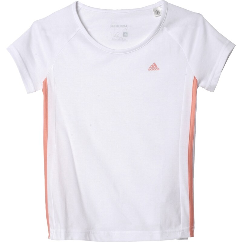 Dětské tričko adidas Essentials Mid 3-Stripes Tee bílá