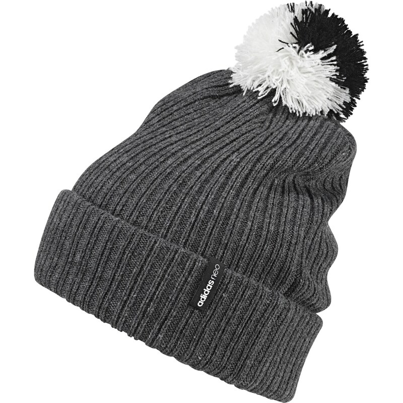 Čepice adidas Neo Pompom Beanie šedá