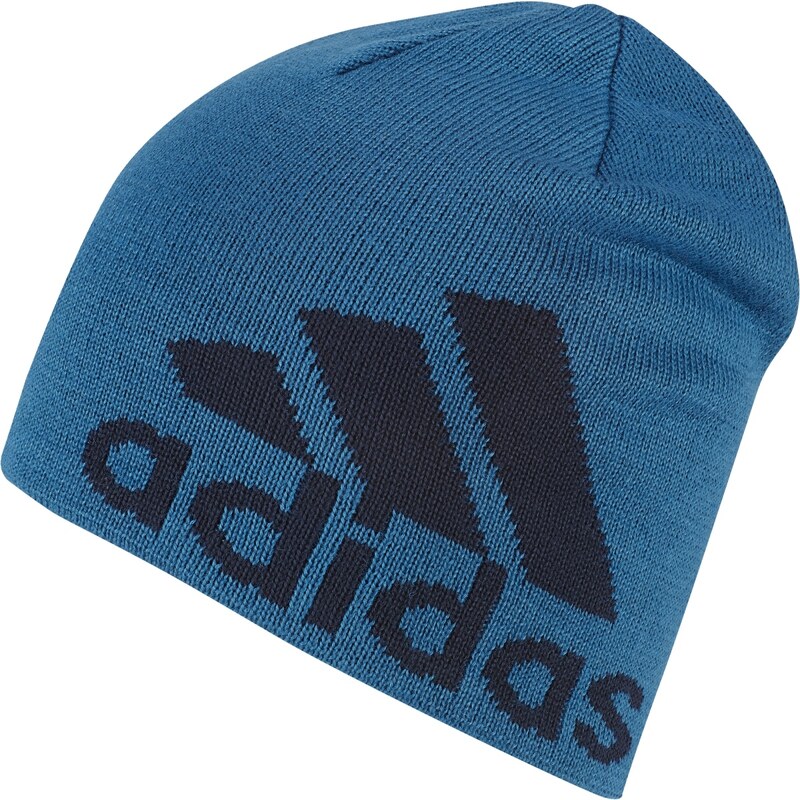 Čepice adidas Knit Logo Beani modrá