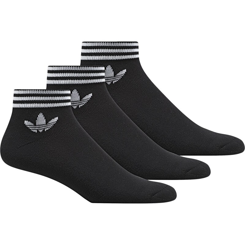 Ponožky adidas Trefoil Ankle Stripes 3Pp černá