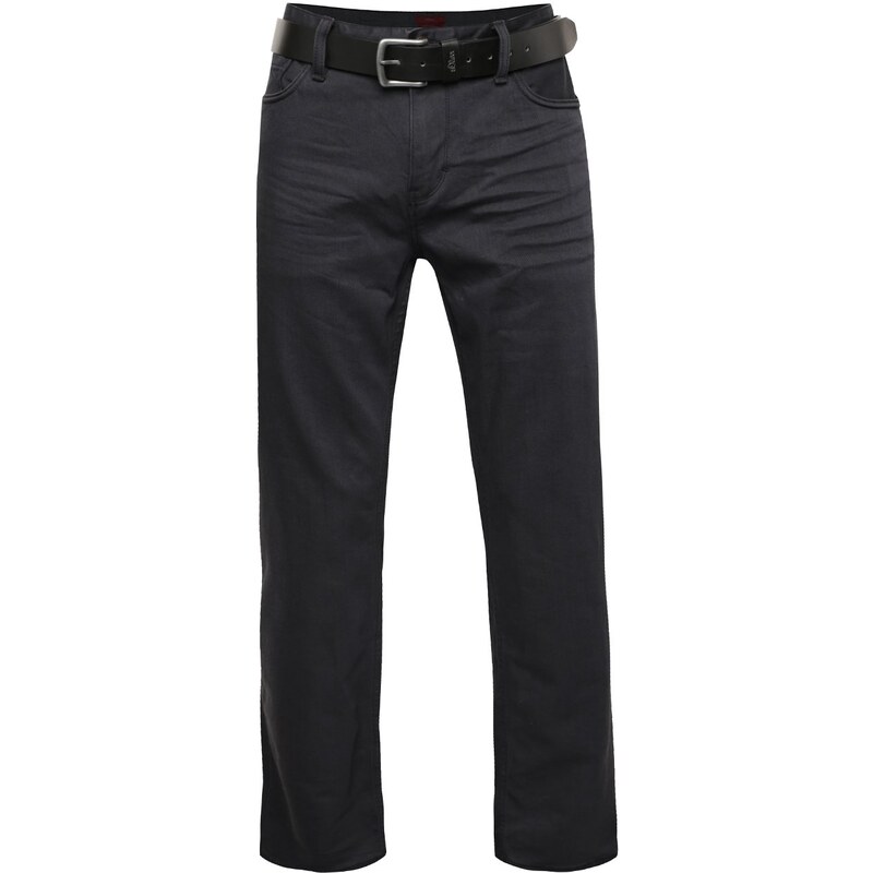 Modré pánské džíny s páskem s.Oliver
