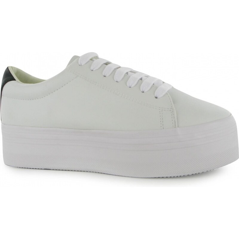 Jeffrey Campbell Play Stan Leather Look Trainers, white/black