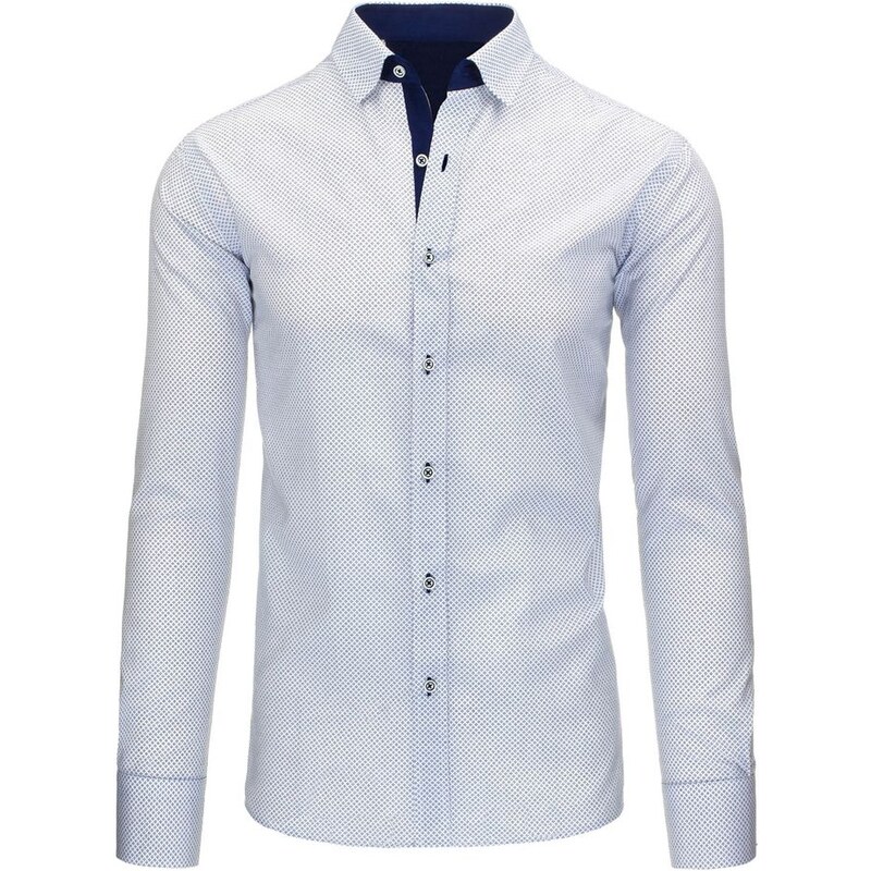 Manažerská modrobílá košile z čisté bavlny