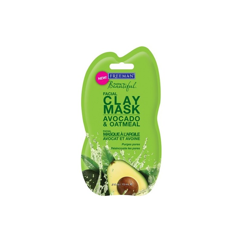 Freeman Jílová pleťová maska s avokádem a ovsem (Facial Clay Mask Avocado & Oatmeal) 15 ml