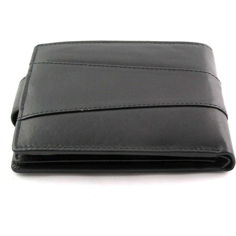 Pánská peněženka Lagen hladká s přezkou - černá