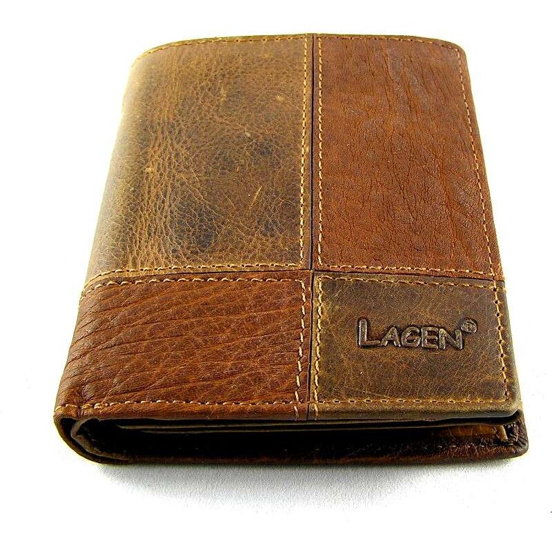 Kožená peněženka Lagen - hnědá