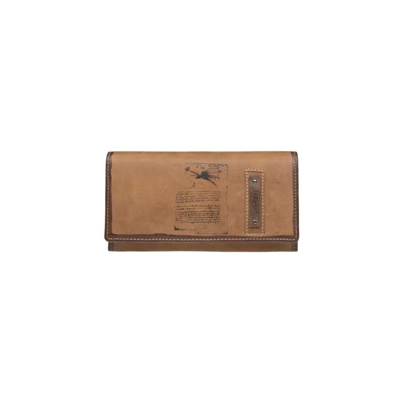 Luxusní kožená peněženka s nápisem Lagen - světle hnědá