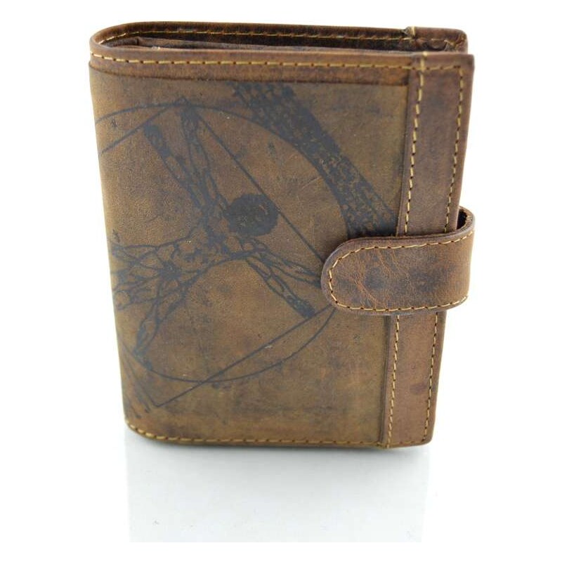 Kožená peněženka Lagen (Davinci) - hnědá