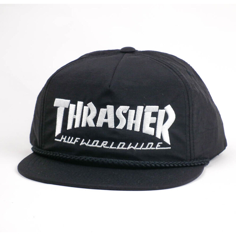 HUF x Thrasher Collab Logo kšiltovka - black