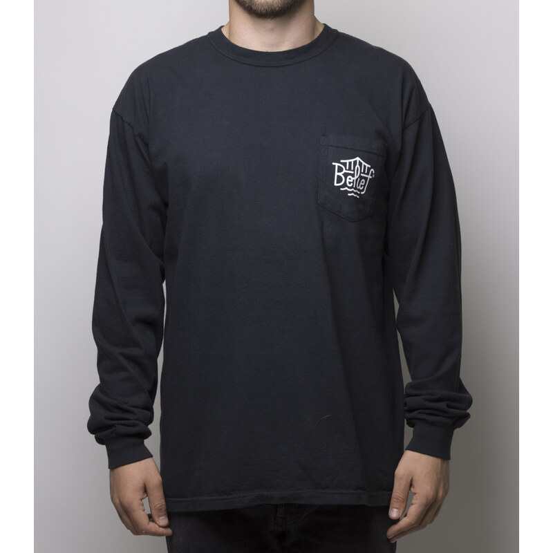 Belief TRIBORO L/S POCKET TEE - BLACK