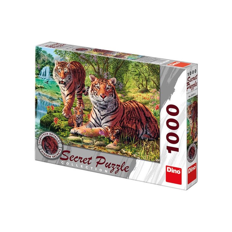 Dino Puzzle Secret Collection 1000 dílků - Tygři