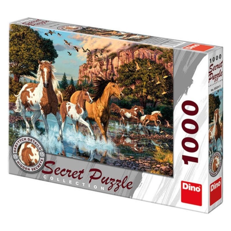 Dino Puzzle Secret Collection 1000 dílků - Koně