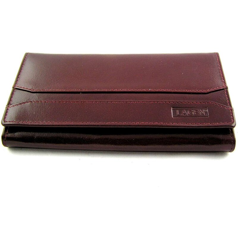 Dámská peněženka Lagen s pruhem - bordo