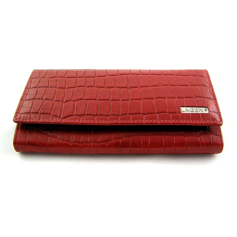 Luxusní dámská peněženka Lagen - matná červená