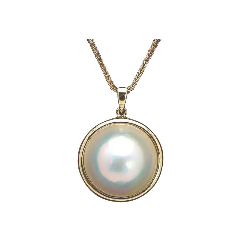 Eppi Zlatý náhrdelník s mabe perlou Mavia