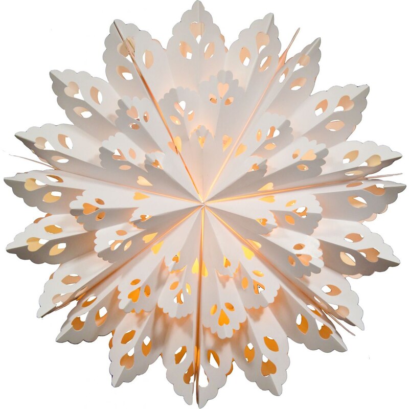 Závěsná svítící hvězda Flinga White 60 cm