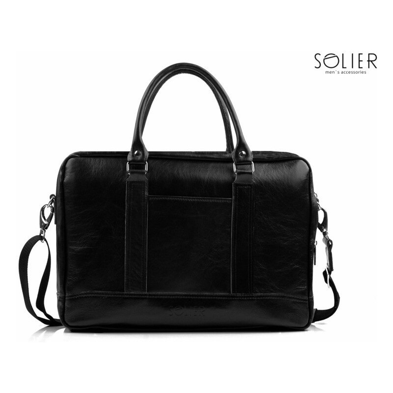 Kožená taška Solier SL02 černá