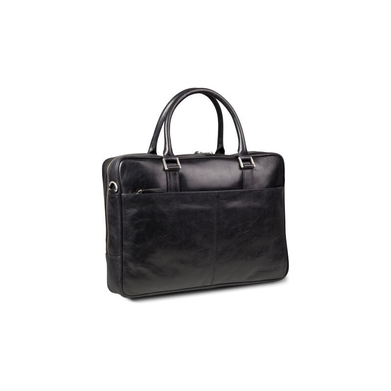 Kožená taška dbramante1928 Rosenborg Business Bag 16" hnědo černá (BG16DBB00723)