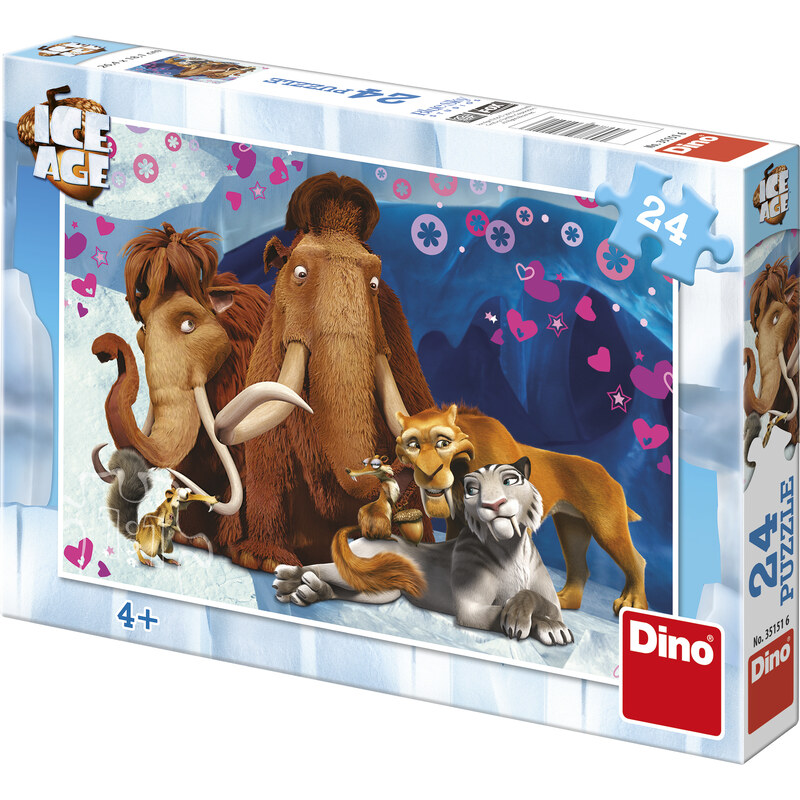 Dino Puzzle Doba Ledová - Zamilovaní 24 dílků