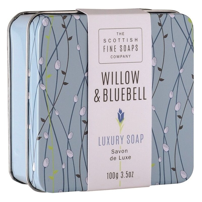 SCOTTISH FINE SOAPS Mýdlo v plechové krabičce Willow & Bluebell 100 g