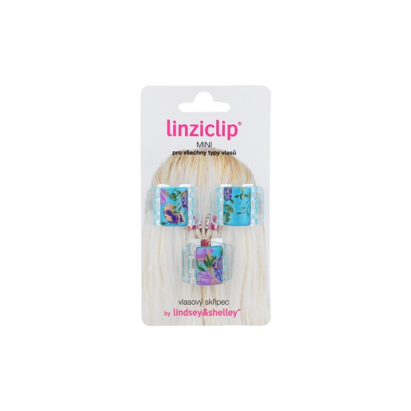 Linziclip Mini Hair Clip Gumičky do vlasů W Skřipec do vlasů - Odstín Turquoise Pearl Flowers