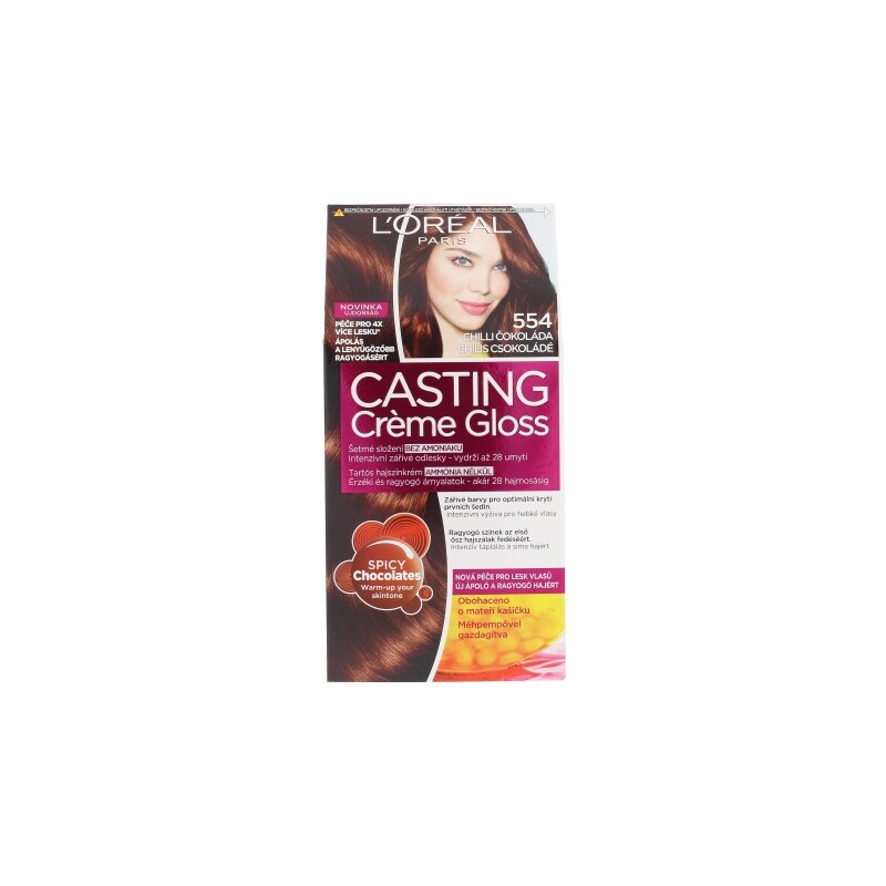 L´Oréal Paris Casting Creme Gloss Barva na vlasy W Barva na vlasy - Odstín 554 Chilli Chocolate