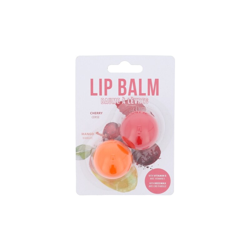 2K Duo Lip Balm dárková sada W - balzám na rty 2,8 g + balzám na rty 2,8 g Mango Pro hydrataci rtů - Odstín Cherry