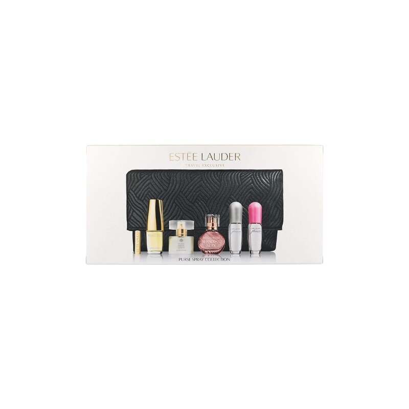 Estée Lauder Mini Set EDP dárková sada W - 4ml Edp Sensuous Nude + 4ml Edp Pure White Linen + 4,7ml Edp Beautiful + 4ml Edp Pleasures + 4ml Edp Pleasures Eau Fraiche + kosmetická taška