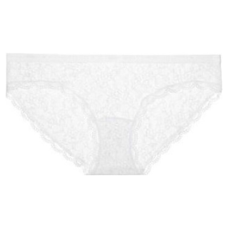 Victoria´s Secret Dámské kalhotky Lace Bikini Panty bílá