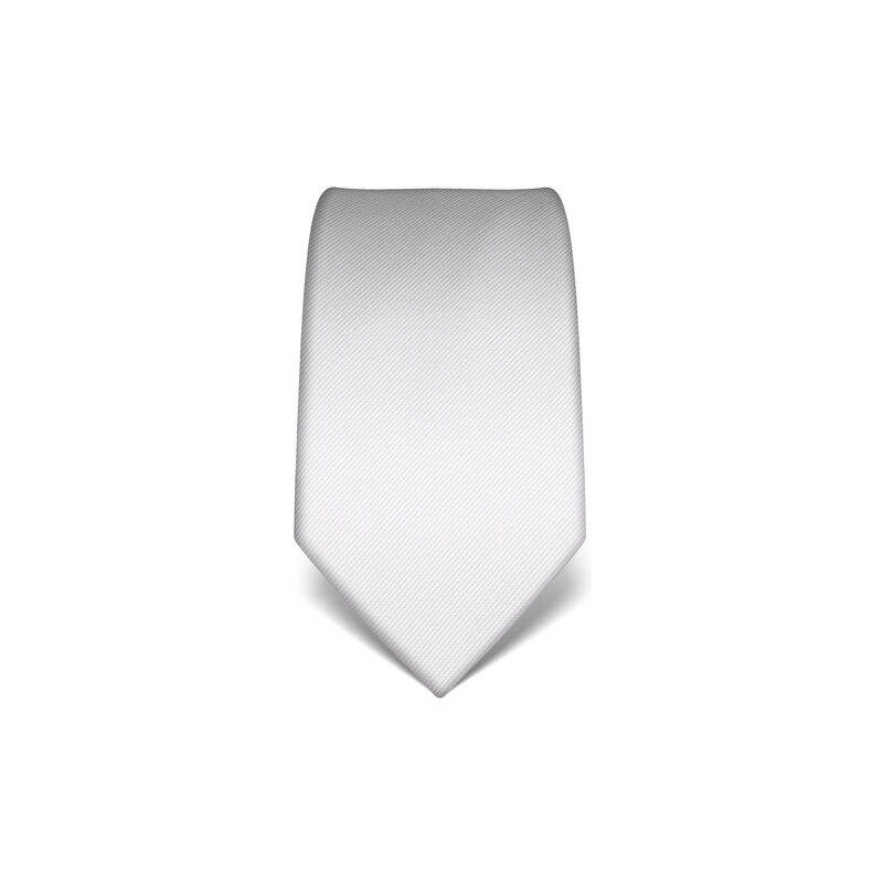 Bílá kravata Vincenzo Boretti 21921 - jednobarevná